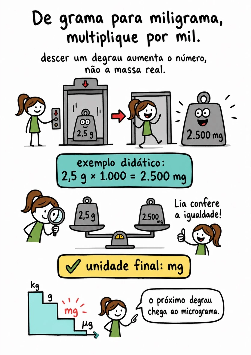 Amostra real: Unidades