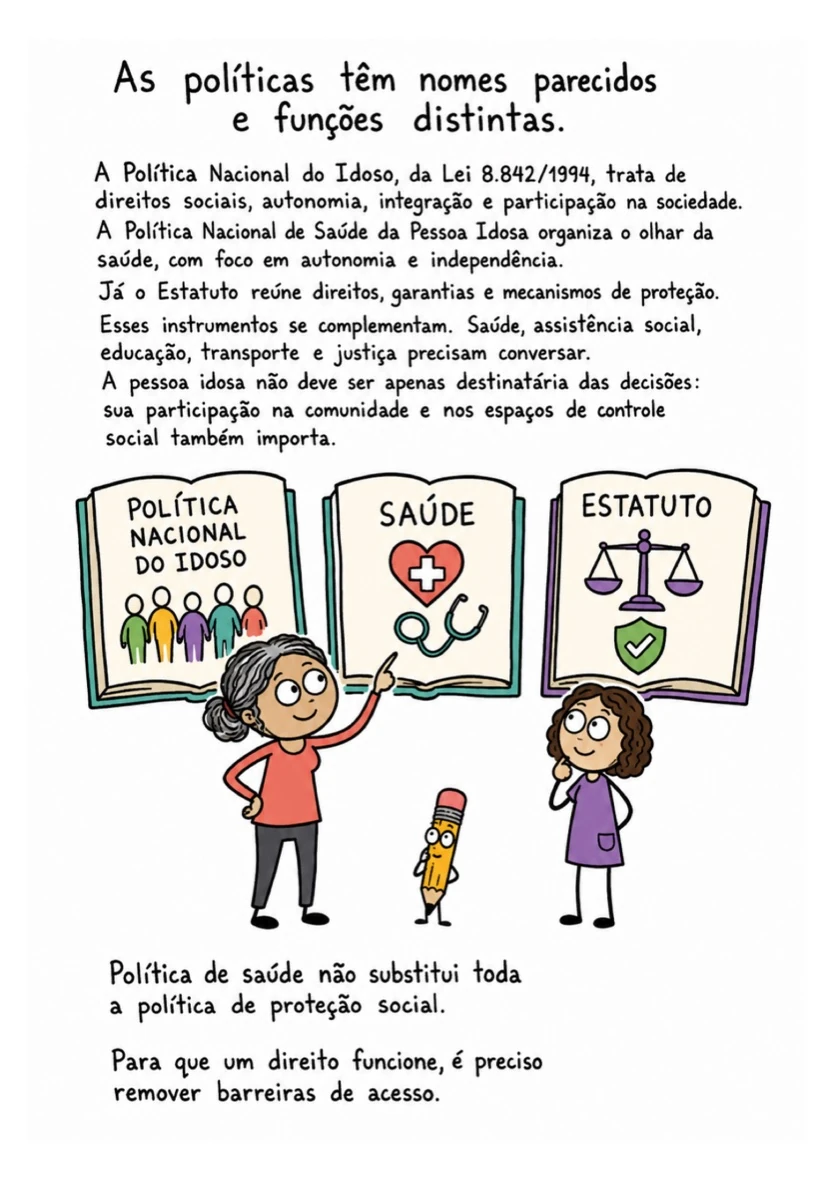 Outra página real do material: Direitos e cuidado