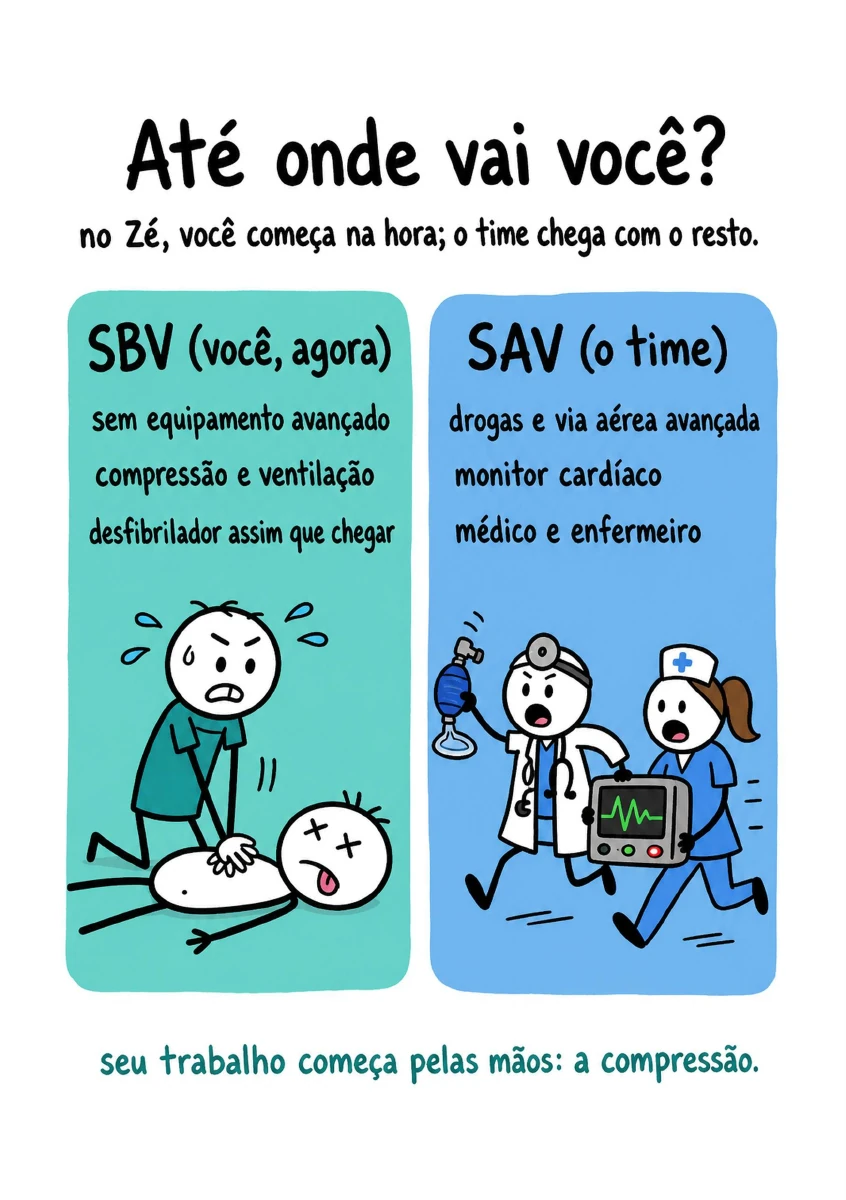 Ficha visual que compara SBV e SAV
